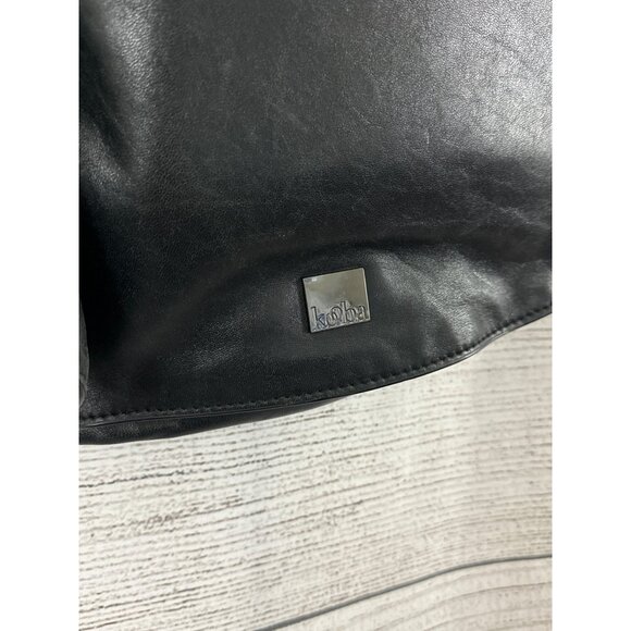 Kooba Black Leather Shoulder Bag With Adjustable Strap & Magnetic Closure - Picture 6 of 11